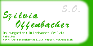 szilvia offenbacher business card